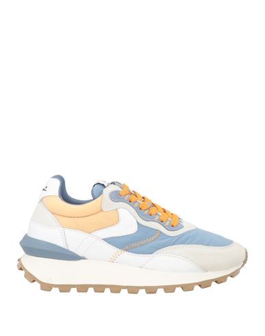 Voile Blanche Woman Sneakers Slate Blue Size 5 Leather, Textile Fibers