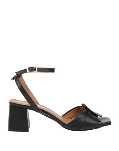Zanfrini Cantù Woman Sandals Black Size 6 Textile Fibers