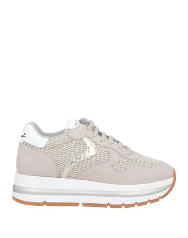 Voile Blanche Woman Sneakers Beige Size 7 Leather, Natural Raffia