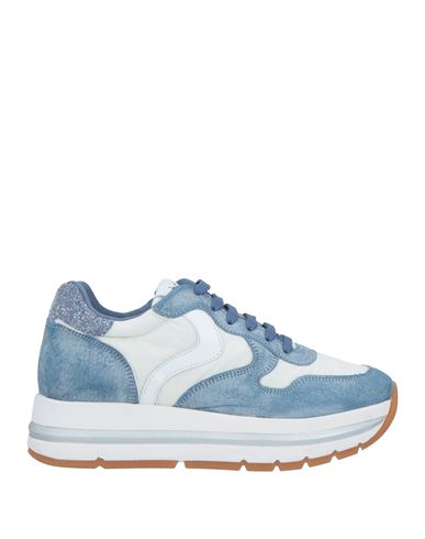 Voile Blanche Woman Sneakers Light Blue Size 6 Leather, Nylon