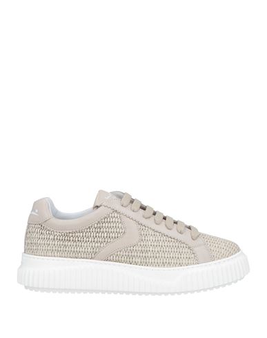 Voile Blanche Woman Sneakers Beige Size 6 Leather, Natural Raffia