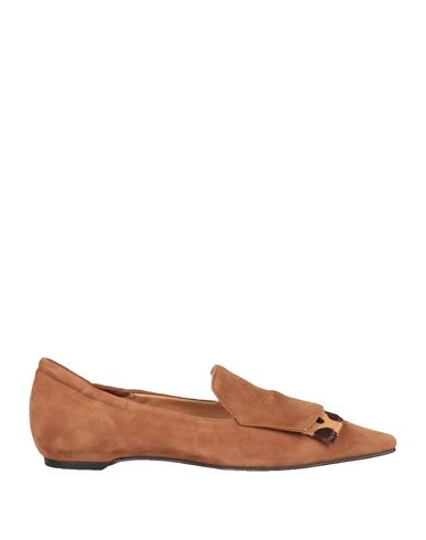 Pomme D'or Woman Loafers Tan Size 7 Leather In Brown
