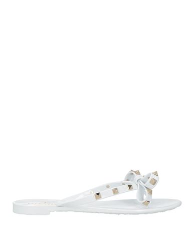 Valentino Garavani Woman Thong Sandal White Size 8 Pvc - Polyvinyl Chloride
