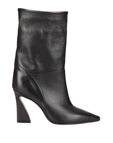 Anna F . Woman Ankle Boots Black Size 10 Leather