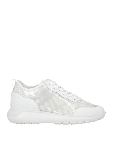 Hogan Woman Sneakers White Size 5 Leather, Textile Fibers