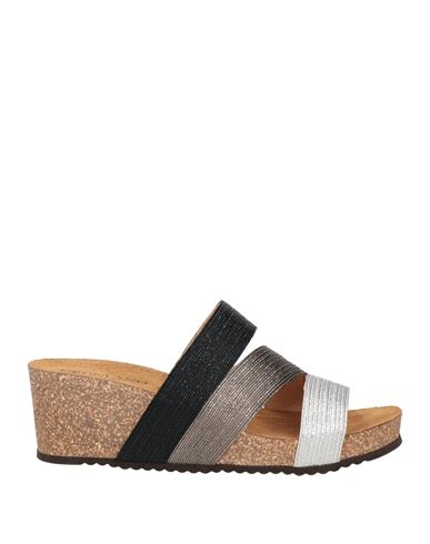 Shop Grünland Woman Sandals Silver Size 8 Textile Fibers