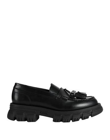 Karl Lagerfeld Woman Loafers Black Size 10 Calfskin