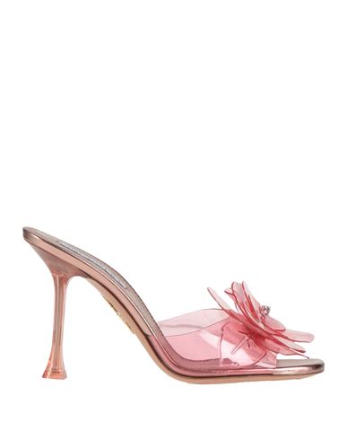 Aquazzura Woman Sandals Pink Size 8 Polyvinyl Butyral