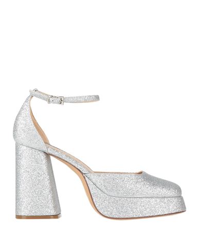 Roberto Festa Woman Pumps Silver Size 8 Textile Fibers In Silver