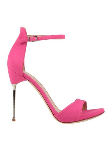 Shop Sergio Levantesi Woman Sandals Fuchsia Size 8 Textile Fibers In Pink
