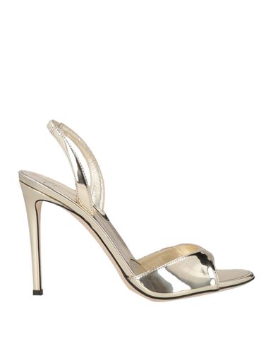 Giuseppe Zanotti Woman Sandals Platinum Size 9 Leather In Grey