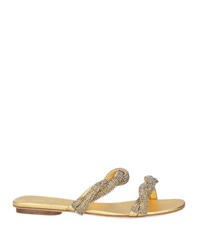 Shop Rodo Woman Sandals Gold Size 8 Lambskin