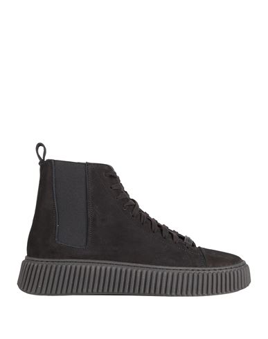 Baldinini Man Sneakers Black Size 9 Leather, Elastic Fibres