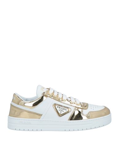 Prada Woman Sneakers Gold Size 6 Leather