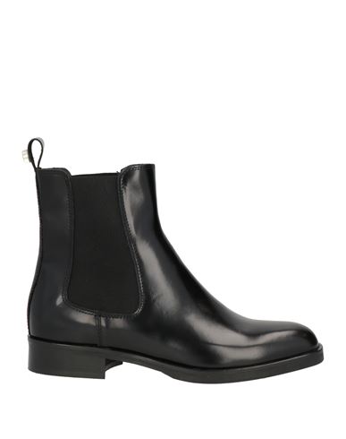 Baldinini Woman Ankle Boots Black Size 8 Leather, Elastic Fibres
