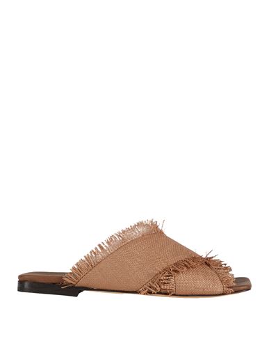 Shop Tonet Woman Sandals Light Brown Size 8 Textile Fibers In Beige