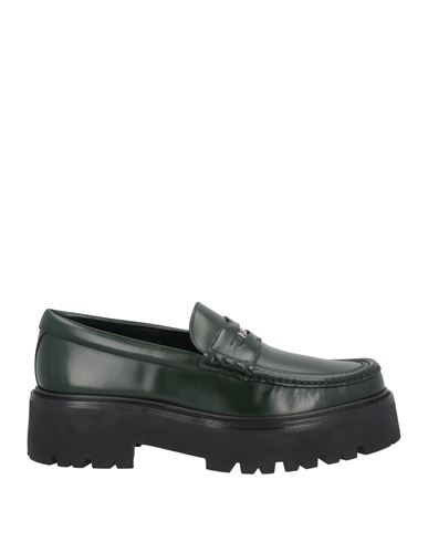 Shop Celine Man Loafers Dark Green Size 10 Leather