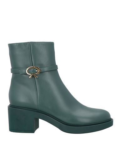 Gianvito Rossi Woman Ankle Boots Emerald Green Size 10.5 Calfskin In Green