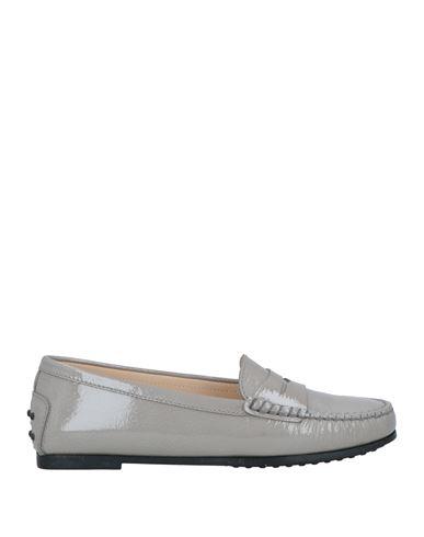 Tod's Woman Loafers Grey Size 6 Leather