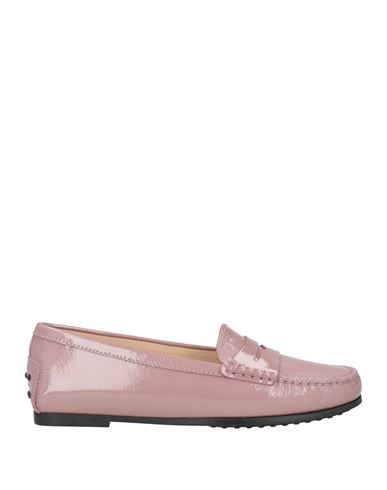 TOD'S TOD'S WOMAN LOAFERS LILAC SIZE 8 LEATHER 