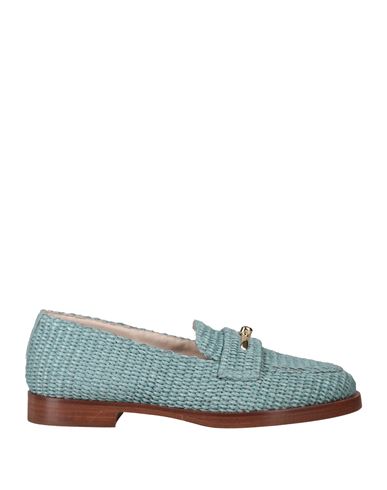 Emporio Armani Woman Loafers Sky Blue Size 6.5 Textile Fibers