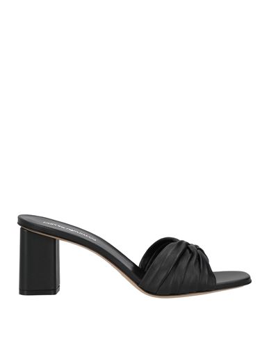 Shop Emporio Armani Woman Sandals Black Size 7.5 Leather
