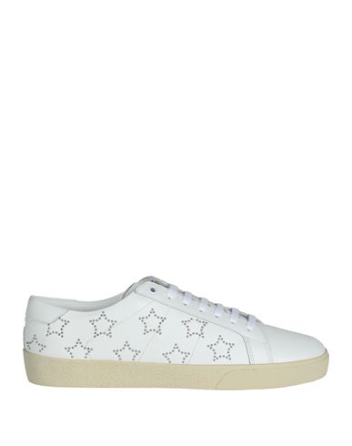 Shop Saint Laurent Man Sneakers White Size 9 Leather