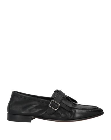 Manifatture Etrusche Man Loafers Black Size 8 Leather