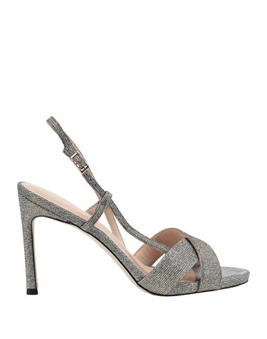 Tosca Blu Woman Sandals Platinum Size 11 Textile Fibers In Grey