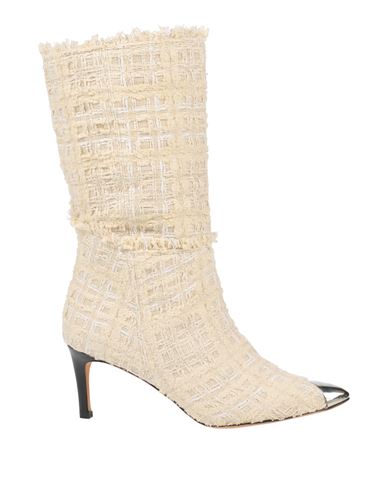 Iro Woman Ankle Boots Beige Size 8 Textile Fibers