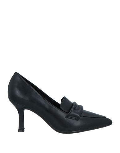 Shop Francesco Milano Woman Loafers Black Size 7 Leather