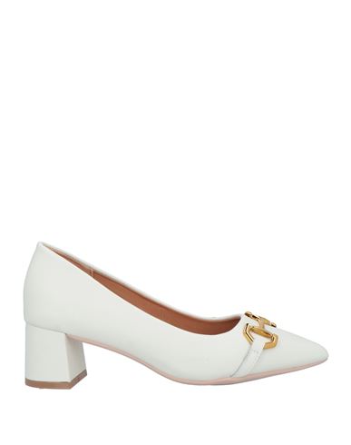 Francesco Milano Woman Pumps Ivory Size 8 Leather In White