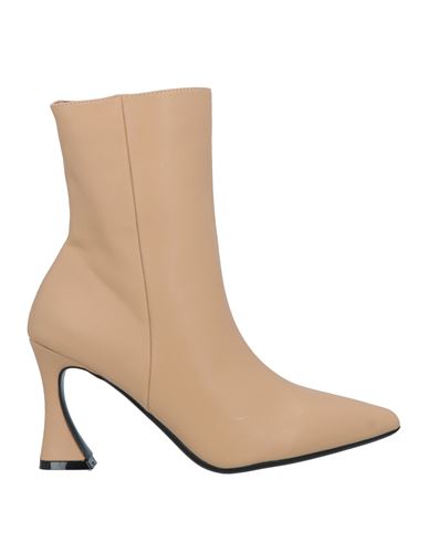 Shop Francesco Milano Woman Ankle Boots Beige Size 8 Leather