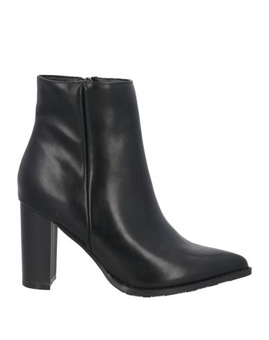 Francesco Milano Woman Ankle Boots Black Size 8 Leather In Black