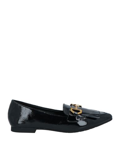 Francesco Milano Woman Loafers Black Size 8 Leather