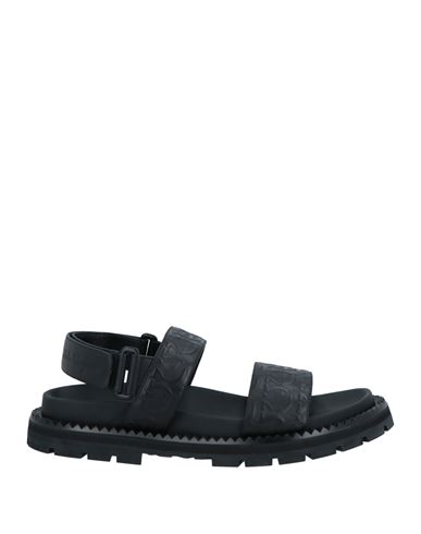 Ferragamo Man Sandals Black Size 7 Calfskin