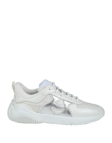 Hogan Woman Sneakers White Size 7.5 Leather, Textile Fibers
