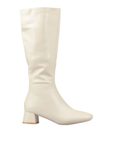 Francesco Milano Woman Boot Cream Size 8 Leather In Multi