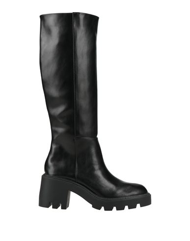 Francesco Milano Woman Boot Black Size 8 Leather In Black