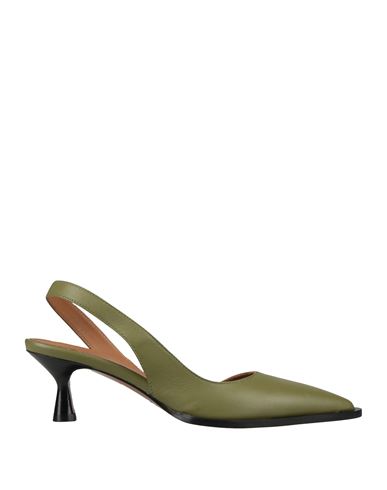 Atp Atelier Woman Pumps Military Green Size 8 Leather