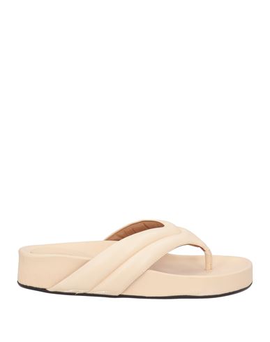 Atp Atelier Woman Thong Sandal Beige Size 8 Leather