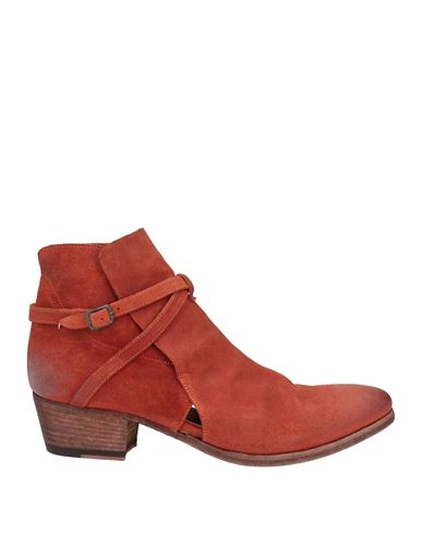 Pantanetti Woman Ankle Boots Rust Size 8 Leather In Red