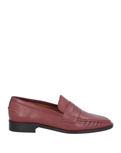 Shop Atp Atelier Woman Loafers Brick Red Size 11 Leather