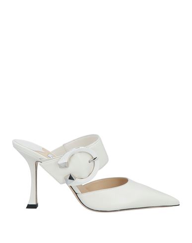 Jimmy Choo Woman Mules & Clogs Off White Size 8 Leather