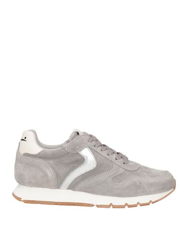 VOILE BLANCHE VOILE BLANCHE WOMAN SNEAKERS GREY SIZE 12 LEATHER 