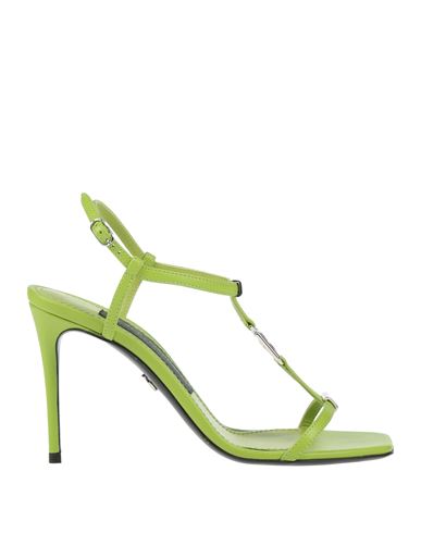 Shop Dolce & Gabbana Woman Sandals Lime Green Size 5.5 Leather