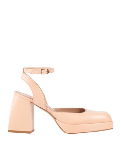 Officine 68 Woman Sandals Blush Size 10 Leather In Pink