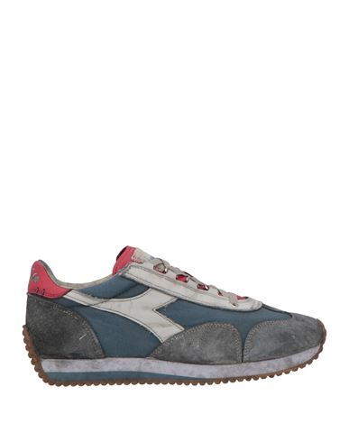 Diadora Heritage Man Sneakers Lead Size 7 Leather, Textile Fibers In Gray