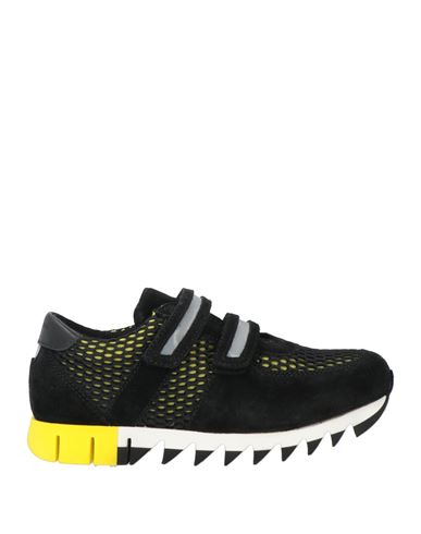 Dolce & Gabbana Toddler Boy Sneakers Black Size 9c Calfskin, Polyamide In Black