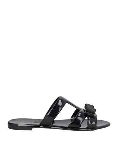 Ferragamo Woman Sandals Black Size 7.5 Pvc - Polyvinyl Chloride